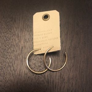 Gold Anthropologie Hoop Earrings